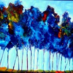 Dancing Blue Trees - SOLD