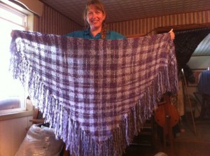 Jeanette with one of her Shawls